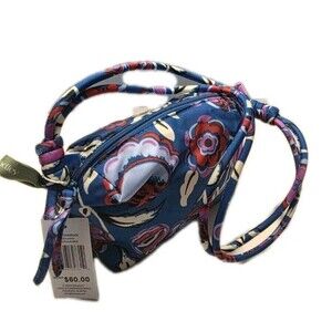 Vera Bradley Blake Crossbody Bubbly Flowers Blue Multi MSRP$60 NEW